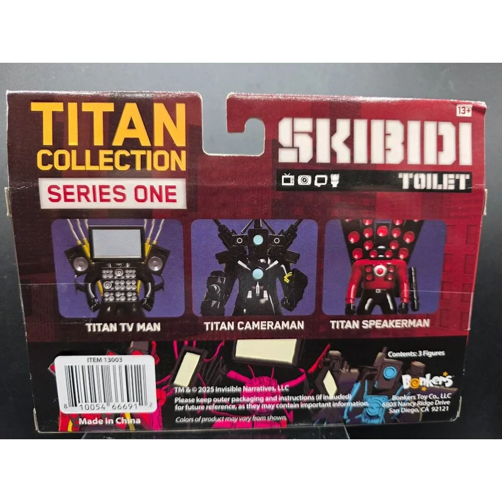 Skibidi Toilet Titan Collection Series One Figures 3 Pack Toy Set 13+ Years